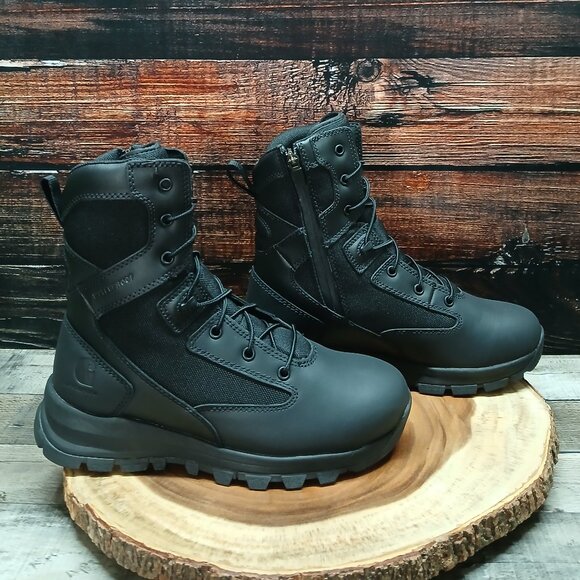 NEW Carhartt Gilmore Boots Mens 7.5 Wide Waterproof Black Side Zip Hiking FH8021 main image 11